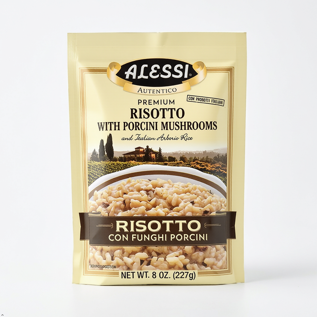 Alessi Porcini Mushroom Risotto, Italian Arborio Rice, 8 oz Alessi