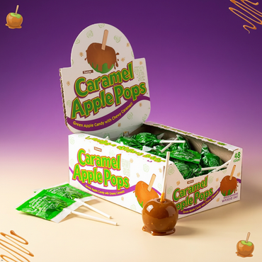 Tootsie Roll Caramel Pops Package APPLE 48 Count Tootsie Roll