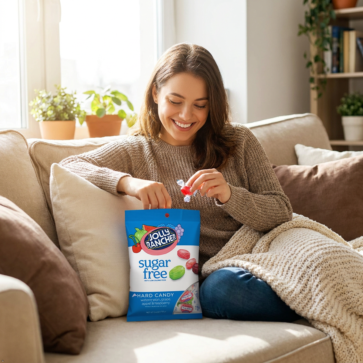 Jolly Rancher Sugar Free Hard Candy Assortment Peg Bag - 3.6 oz - (Pack of 2) Jolly Rancher