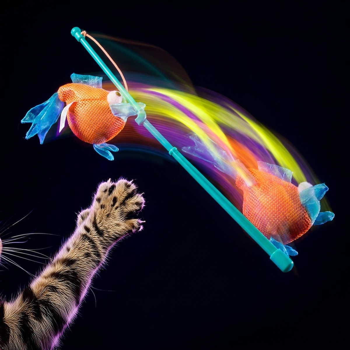 Hartz 88538 At Play Gone Fishin Cat Toy Assorted Colors Hartz