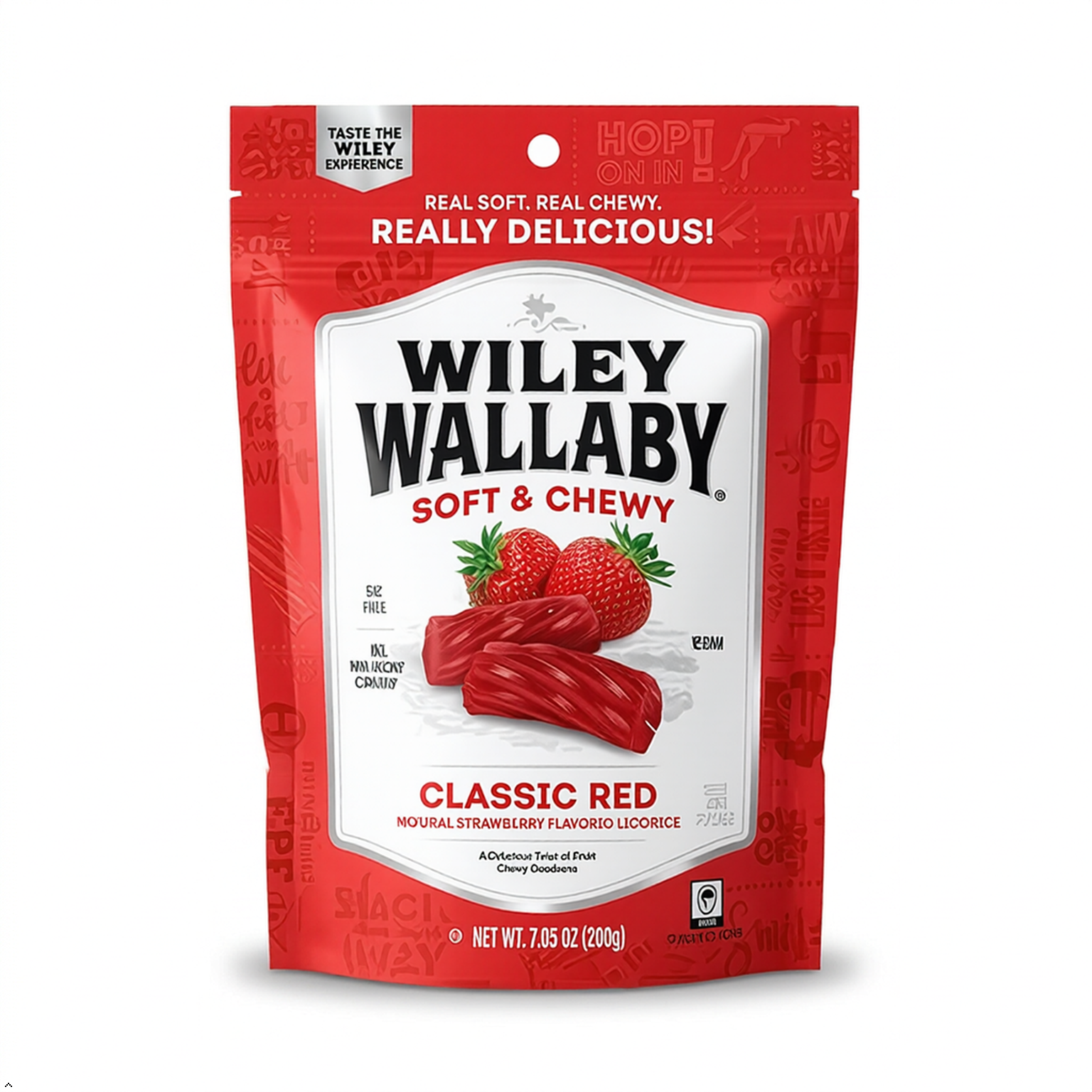 Wiley Wallaby, Soft And Chewy Classic Red Licorice, 7.05 oz Wiley Wallaby
