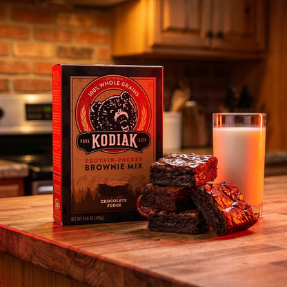 Kodiak Chocolate Fudge Brownie Baking Mix, High Protein, 100% Whole Grains Kodiak