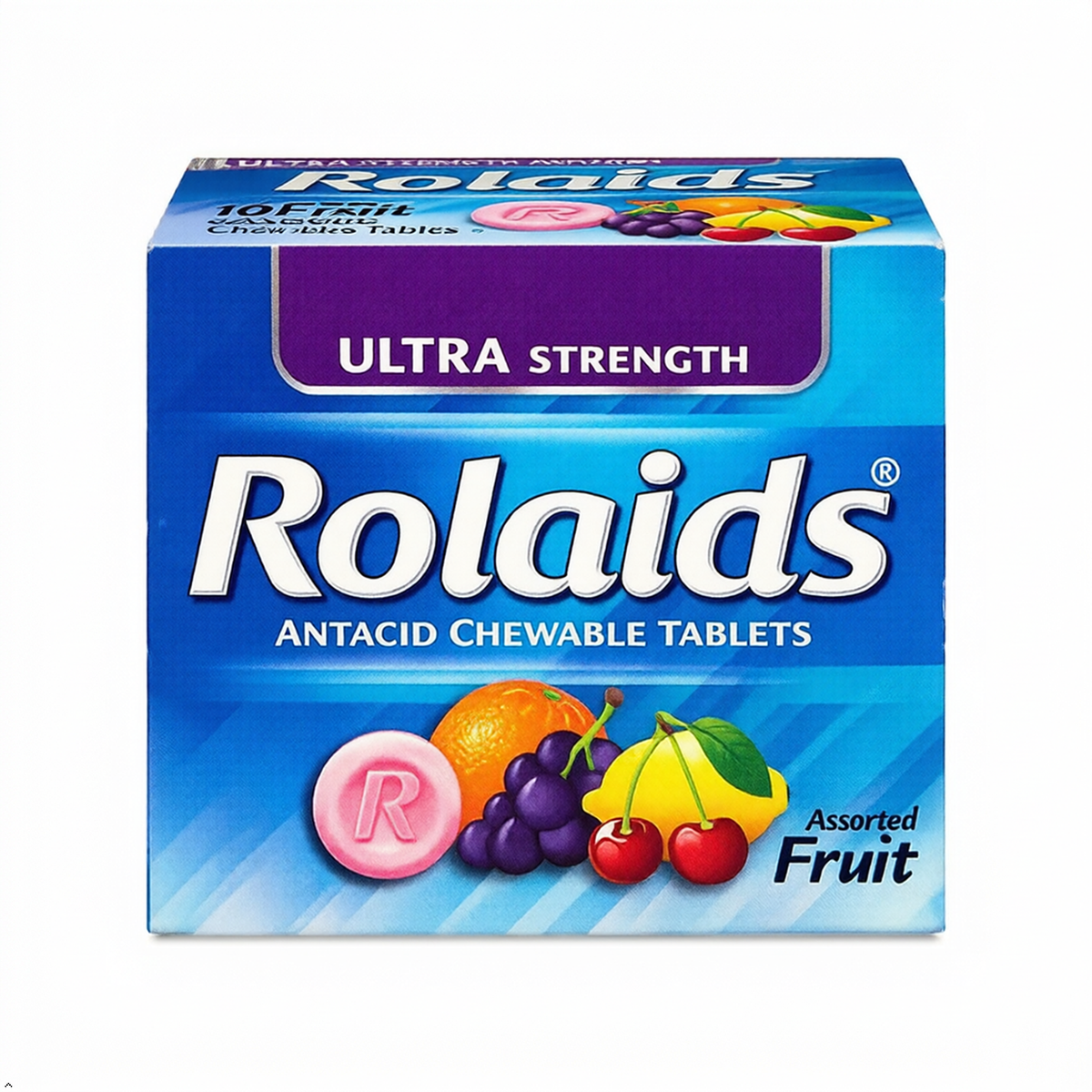 Rolaids Ultra Strength Tablets, Fruit, 10 Count (Pack of 12) Rolaids