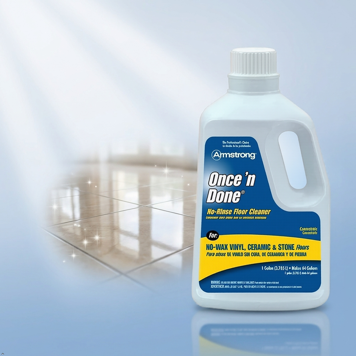 Armstrong Once 'n Done No-Rinse Floor Cleaner 1 Gal (Pack of 2) Armstrong