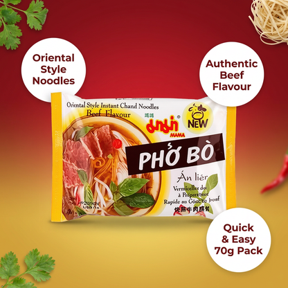 Instant Chand Pho Bo Beef Noodle Soup, 1.94 oz (Pack of 10) Chand