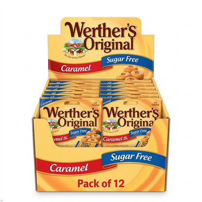 Werther's Original Sugar Free Caramel Hard Candies, 2.75 oz (Pack of 12) Werther's Original