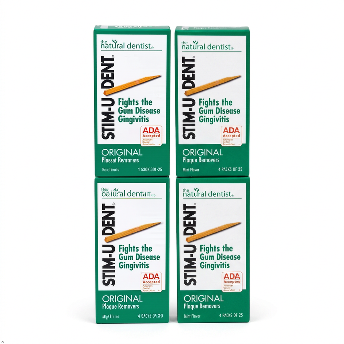 The Natural Dentist Stim-U-Dent Original Mint, 25 Count (Pack of 4) The Natural Dentist