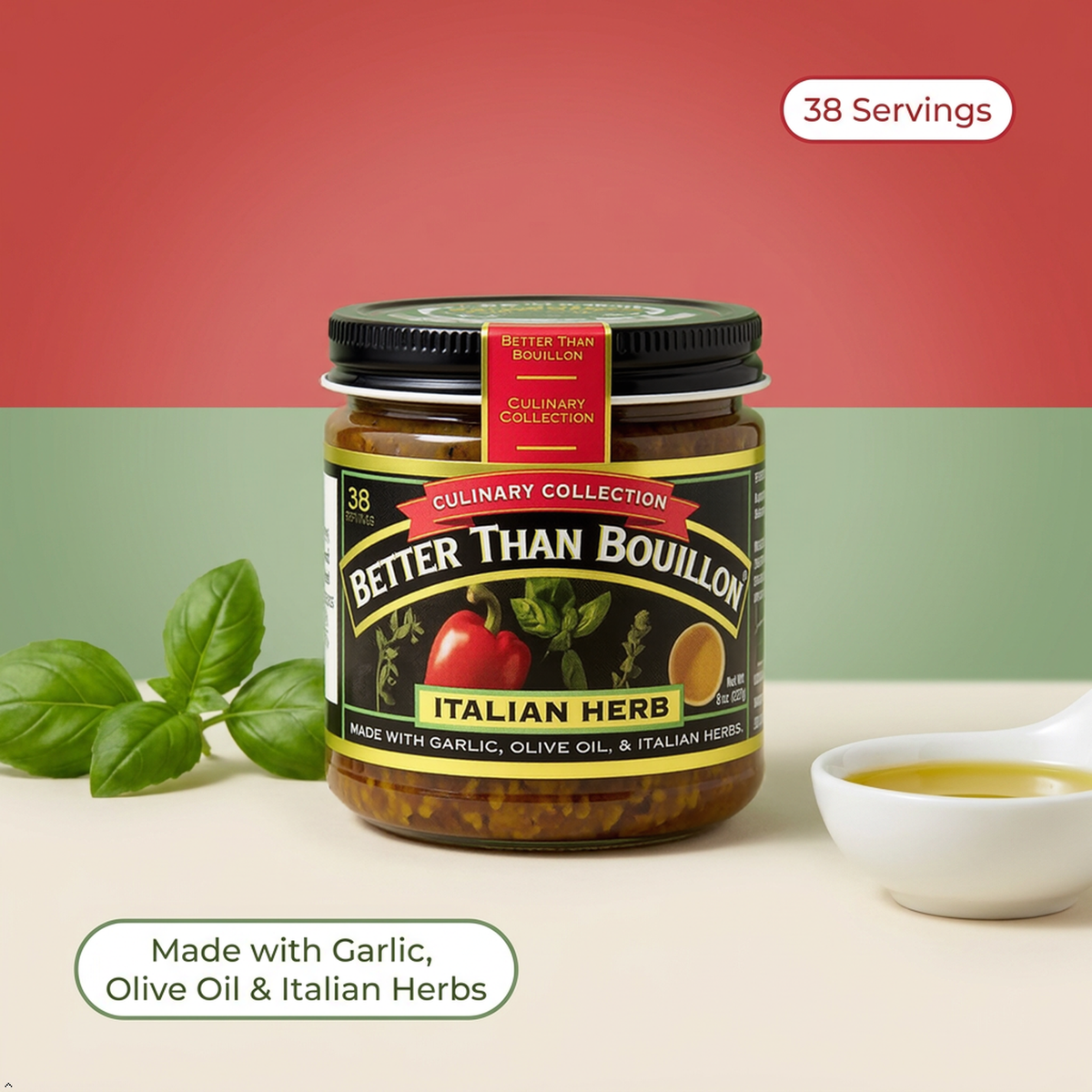 Better Than Bouillon Culinary Collection Base, Italian Herb Base, Contains 38 Better Than Bouillon