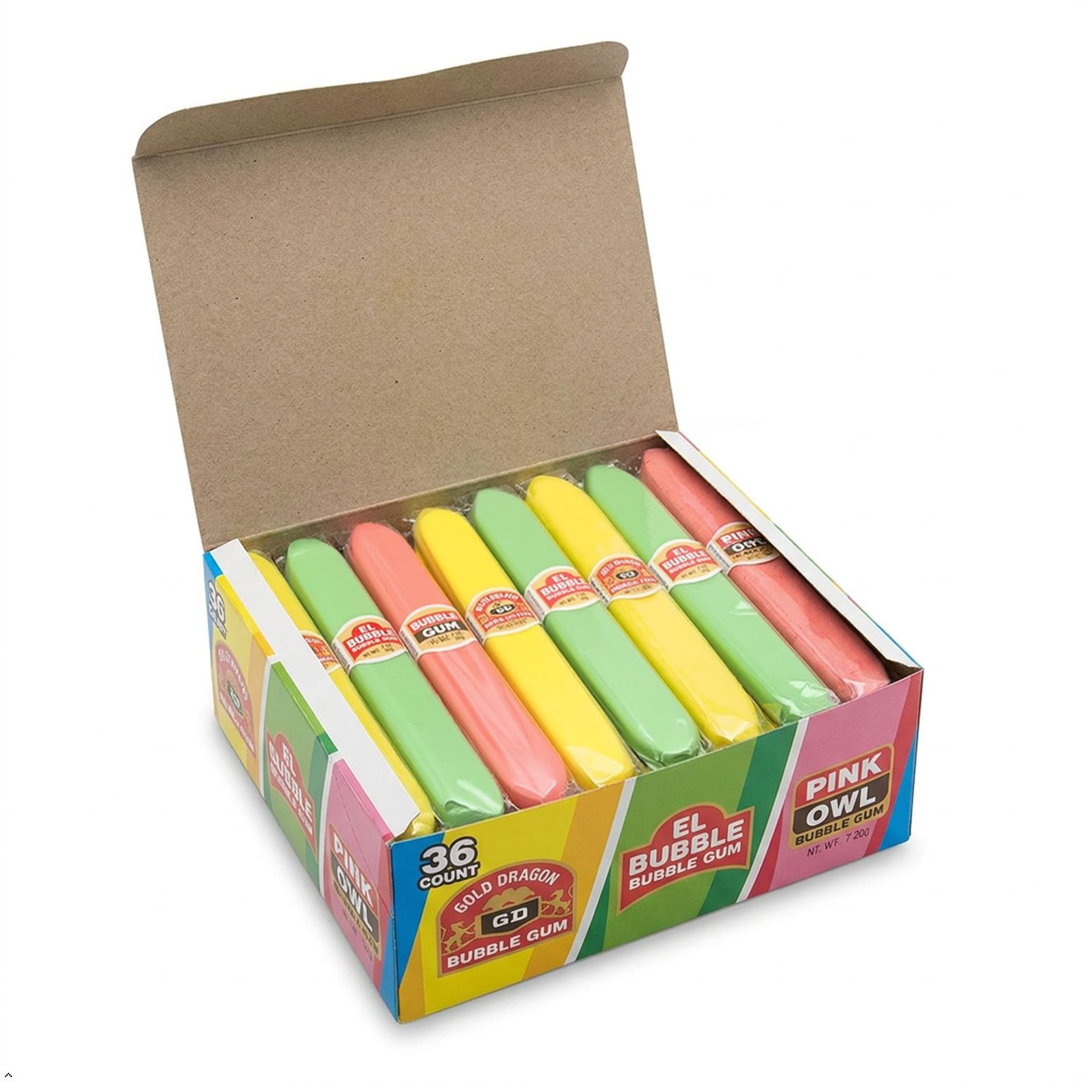 Dubble Bubble El Bubble Original 5" Bubble Gum Cigars (Pack of 36) Dubble Bubble