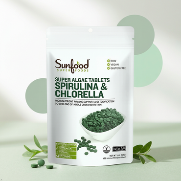 Sunfood Chlorella Spirulina Tablets, 4 oz Sunfood Superfoods