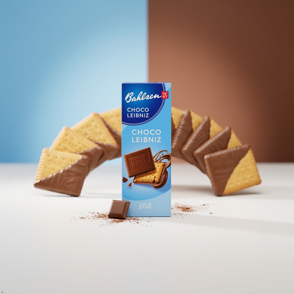 Bahlsen Choco Leibniz Milk Cookies Leibniz Butter Biscuits topped (Pack of 3) Bahlsen
