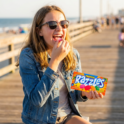 Tropical Fruit Razzles Candy, 1.4 oz (Pack of 3) Razzles