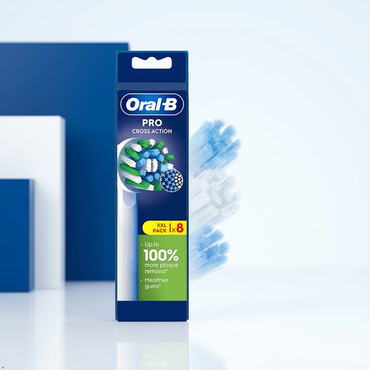 Oral-B CrossAction Replacement Brush Heads, 8 Count Oral-B