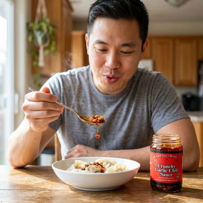Mishima Crunchy Garlic Chili Sauce - Japanese Style Condiment (Pack of 2) Mishima