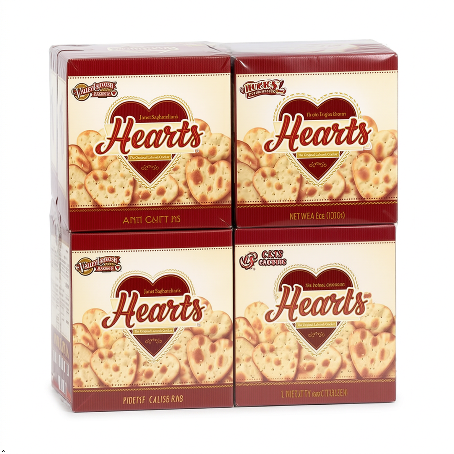 Valley Lahvosh Hearts Crackers 4.5 oz (Pack of 4) Valley Lahvosh