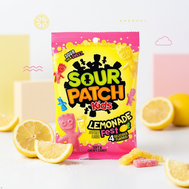 SOUR PATCH KIDS Lemonade Fest Soft & Chewy Gummy Candy, 8.02 oz SOUR PATCH KIDS