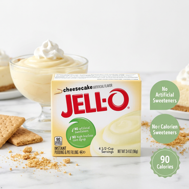 Jell-O Instant Pudding & Pie Filling, Cheesecake Flavored, Fat (Pack of 3) Jell-O