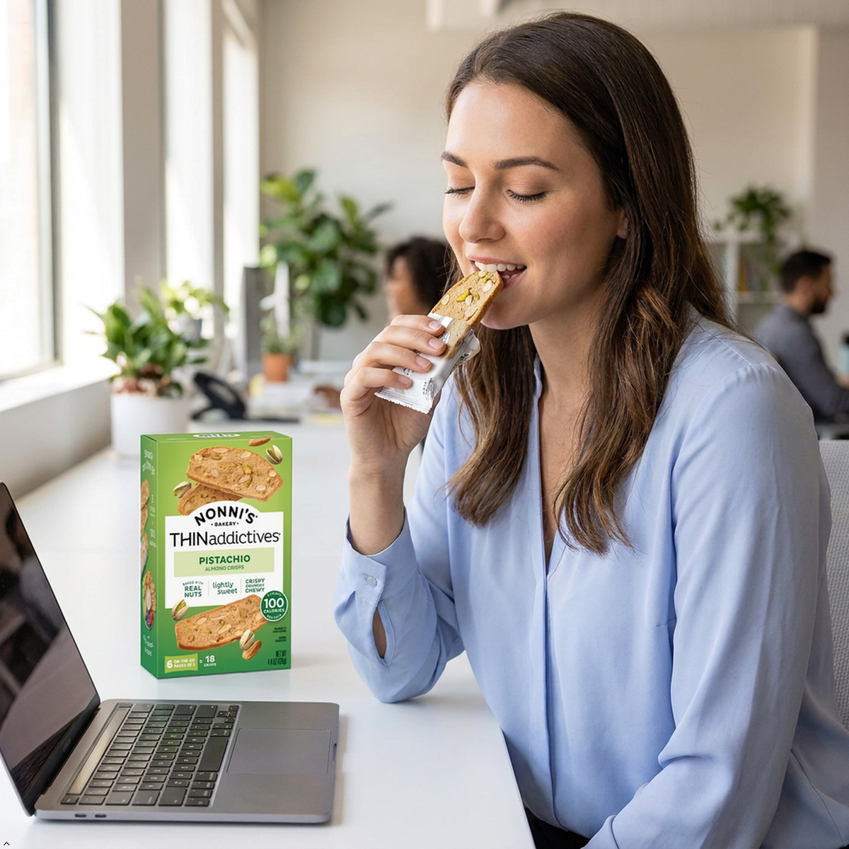 Nonni's Thin Addictives Pistachio Almond Thins 4.4 oz (Pack of 3) Nonni's