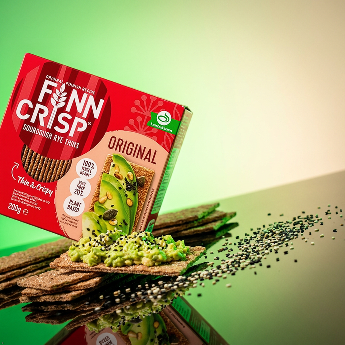 Finn Crisp Sourdough Rye Thins, Original Crispbread, 7 oz Boxes (Pack of 9) Finn Crisp