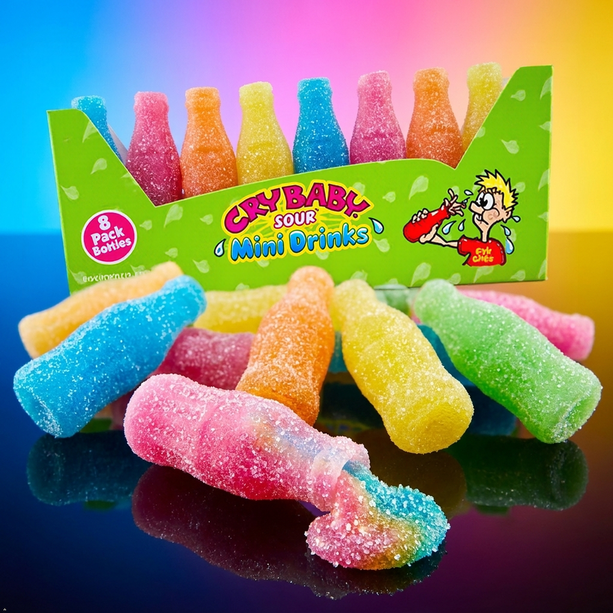 Nik-L-Nip Cry Baby Sour Mini Drinks, 8 Count (Pack of 3) Nik-L-Nip