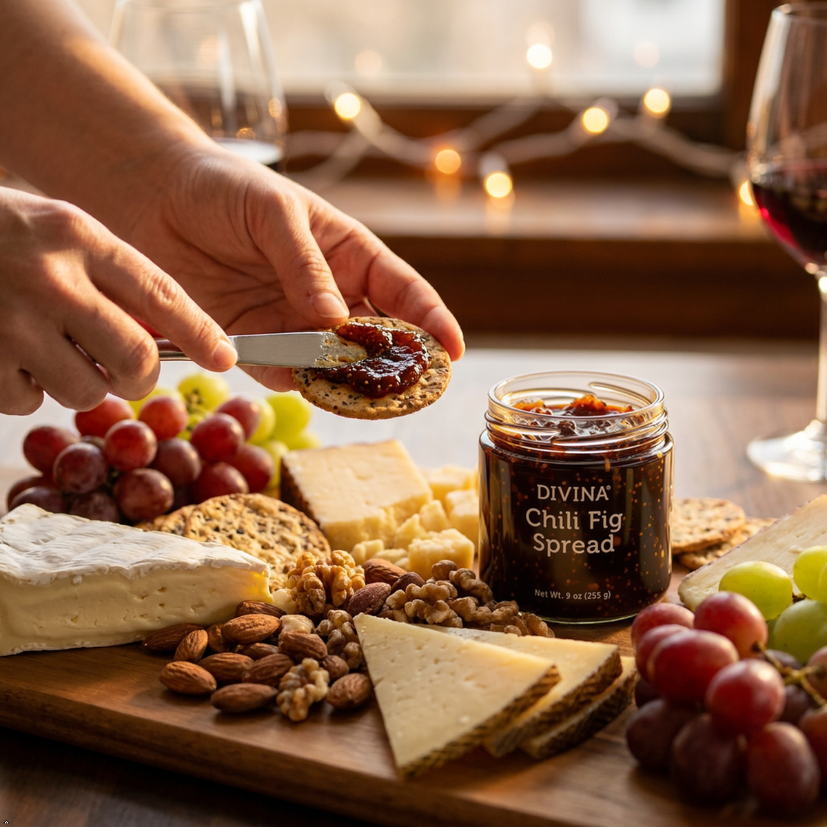 DIVINA Chili Fig Spread Jam, 9 oz Divina