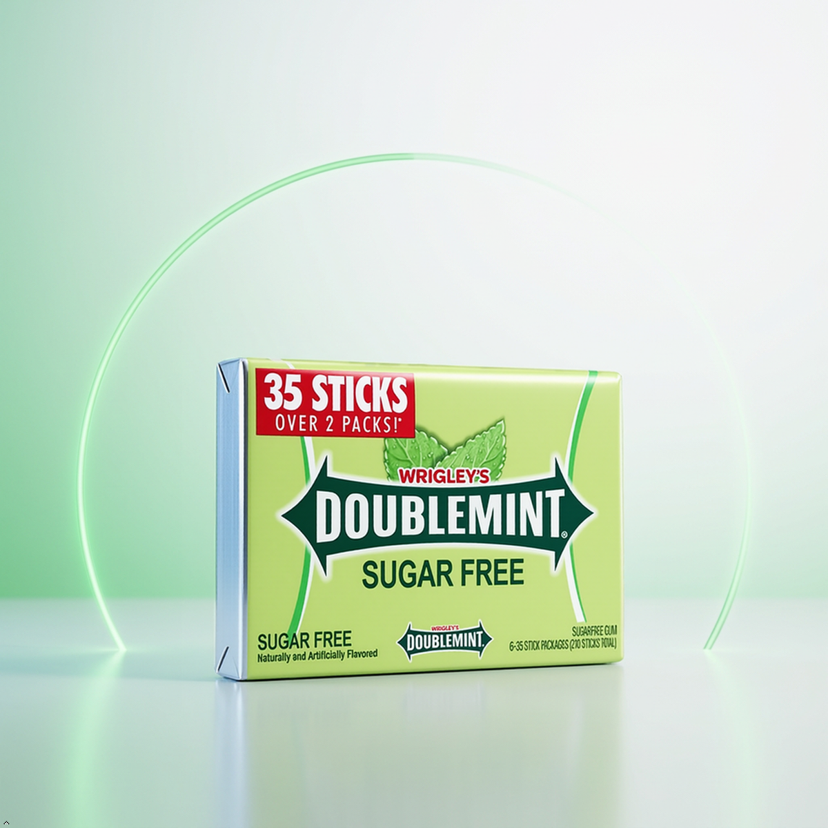 WRIGLEY'S DOUBLEMINT Mint Gum Chewing Gum Mega Pack, 35 Stick (Pack of 6) Doublemint