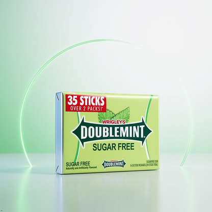 WRIGLEY'S DOUBLEMINT Mint Gum Chewing Gum Mega Pack, 35 Stick (Pack of 6) Doublemint