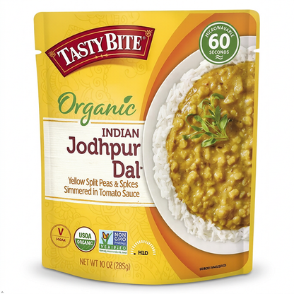 Tasty Bite Organic Jodhpur Lentils, 10 oz, Ready to Eat, Microwavable Entree Tasty Bite