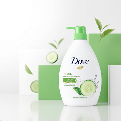 Dove Go Fresh Nourishing Body Wash, Cucumber & Green, 33.8 fl oz (Pack of 2) Dove