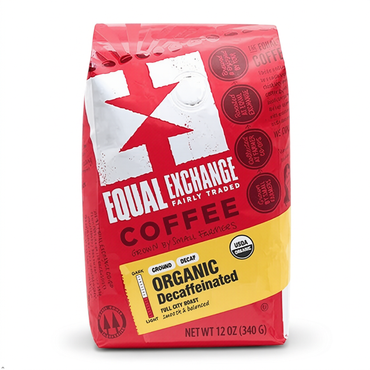Equal Exchange Organic Ground Coffee, Decaf, 12-Ounce Bag (Pack of 3) Equal Exchange