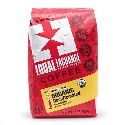 Equal Exchange Organic Ground Coffee, Decaf, 12-Ounce Bag (Pack of 3) Equal Exchange