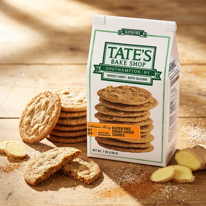 Tate's Bake Shop Gluten Free Ginger Zinger Cookies, 7 oz (Pack of 2) Tate's Bake Shop