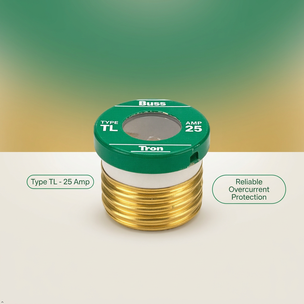 Bussmann TL-25PK4 25 Amp Time Delay Edison Base Plug Fuse, 125V (Pack of 4) Bussmann