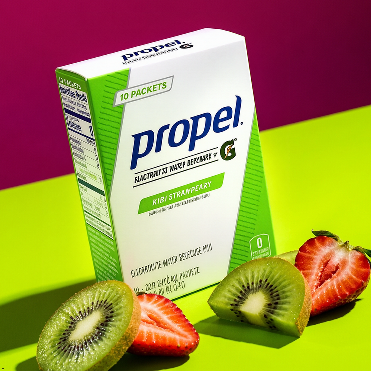 Propel Powder Packets Kiwi Strawberry With Electrolytes, 10 Count (Pack of 5) Propel