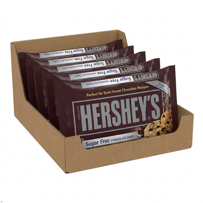 Hershey's Sugar Free Semi-Sweet Chocolate Baking Chips, 8 oz (Pack of 6) Hershey's