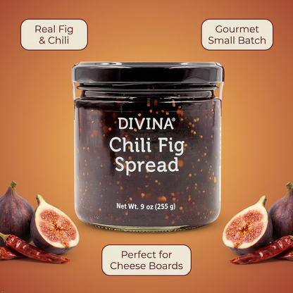 DIVINA Chili Fig Spread Jam, 9 oz Divina