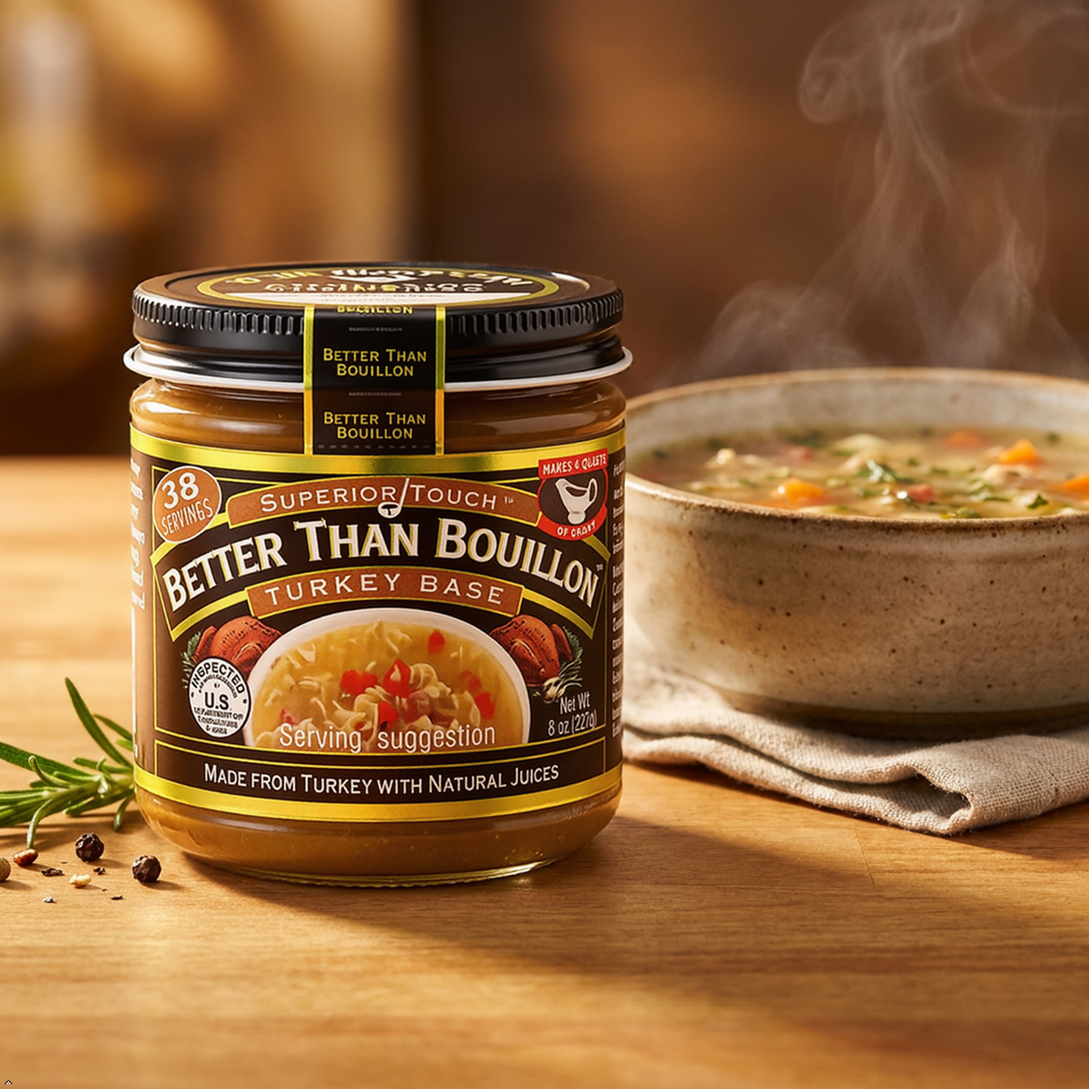 Better Than Bouillon Premium Turkey Base, Makes 38 Cups of Broth, 8 oz Better Than Bouillon
