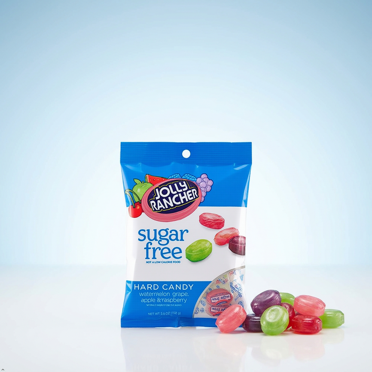 Jolly Rancher Sugar Free Hard Candy Assortment Peg Bag - 3.6 oz - (Pack of 2) Jolly Rancher
