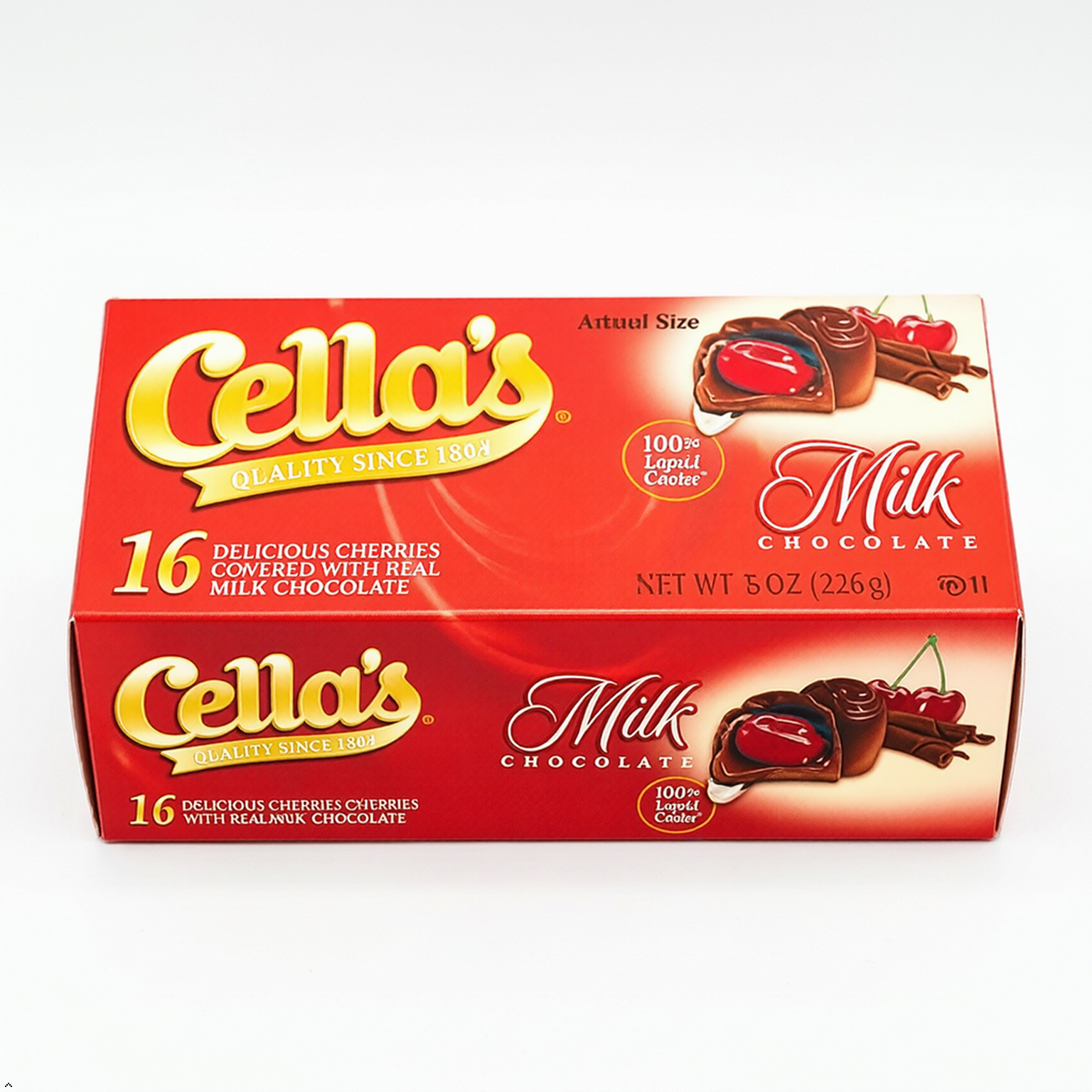 Cella's Cherries Covered with Real Milk Chocolate - 16 Count 8 oz Cella's