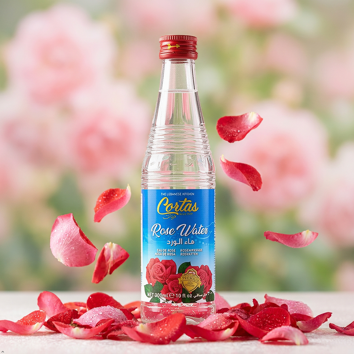 Cortas Premium Rose Water 10 oz - Pack 2 Cortas