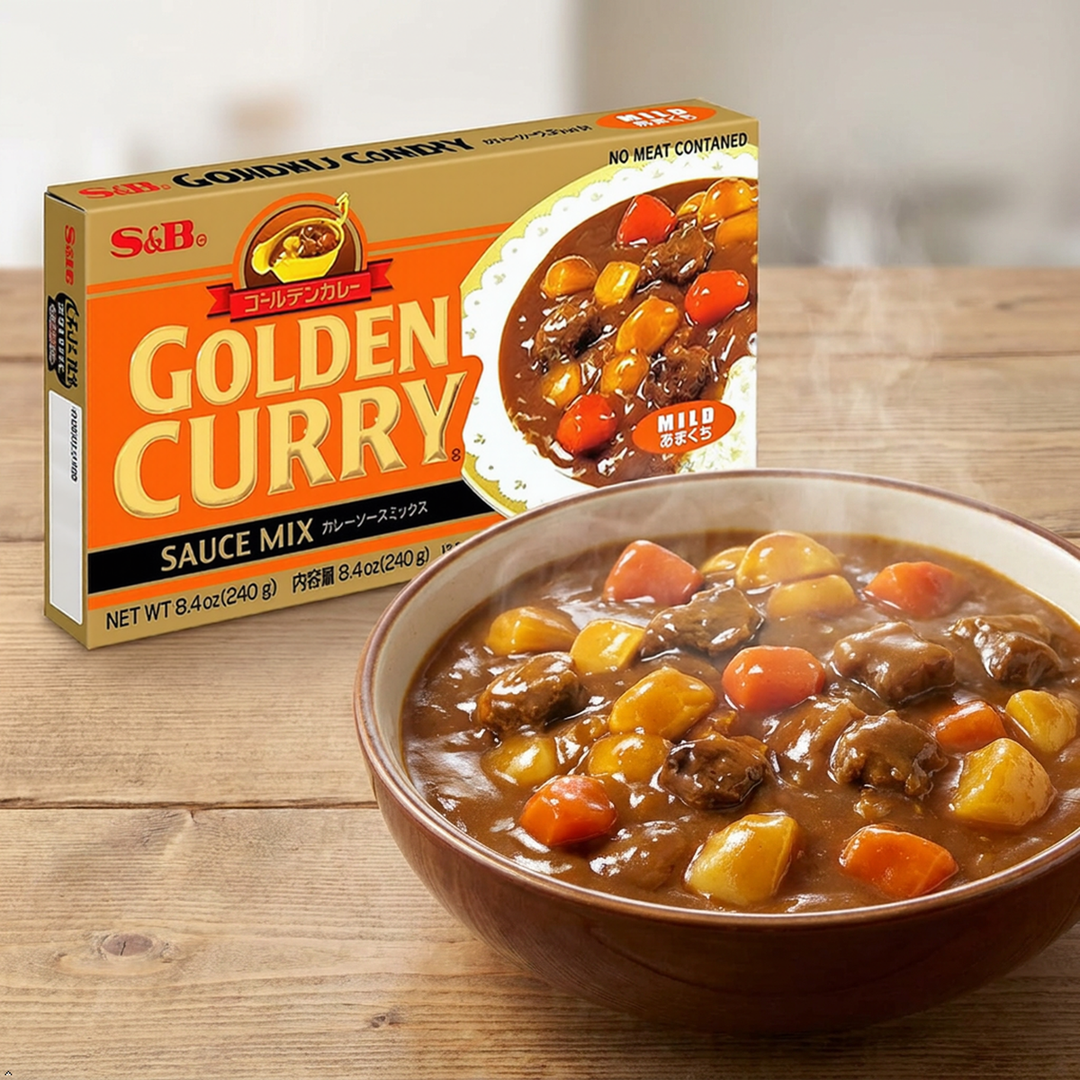 S&B Mild GOLDEN CURRY Sauce Mix 8.4 oz (Pack of 2) S&B