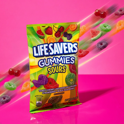 Lifesavers Sour Gummies Assorted Flavors, 7 oz Lifesavers