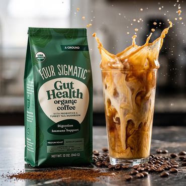 Four Sigmatic Gut Health Organic Ground Coffee, Medium Roast, 12 oz Four Sigmatic