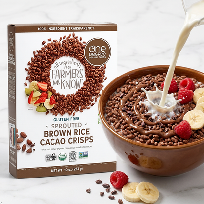 One Degree Organics Sprouted Brown Rice Cacao Crisps Cereal, 10 oz One Degree Organics