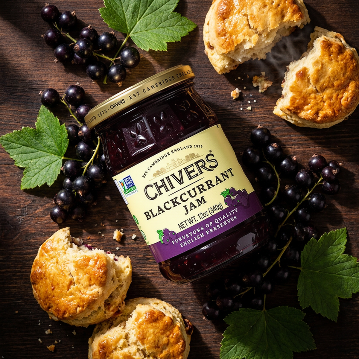Chivers Blackcurrant Jam 340g Chivers