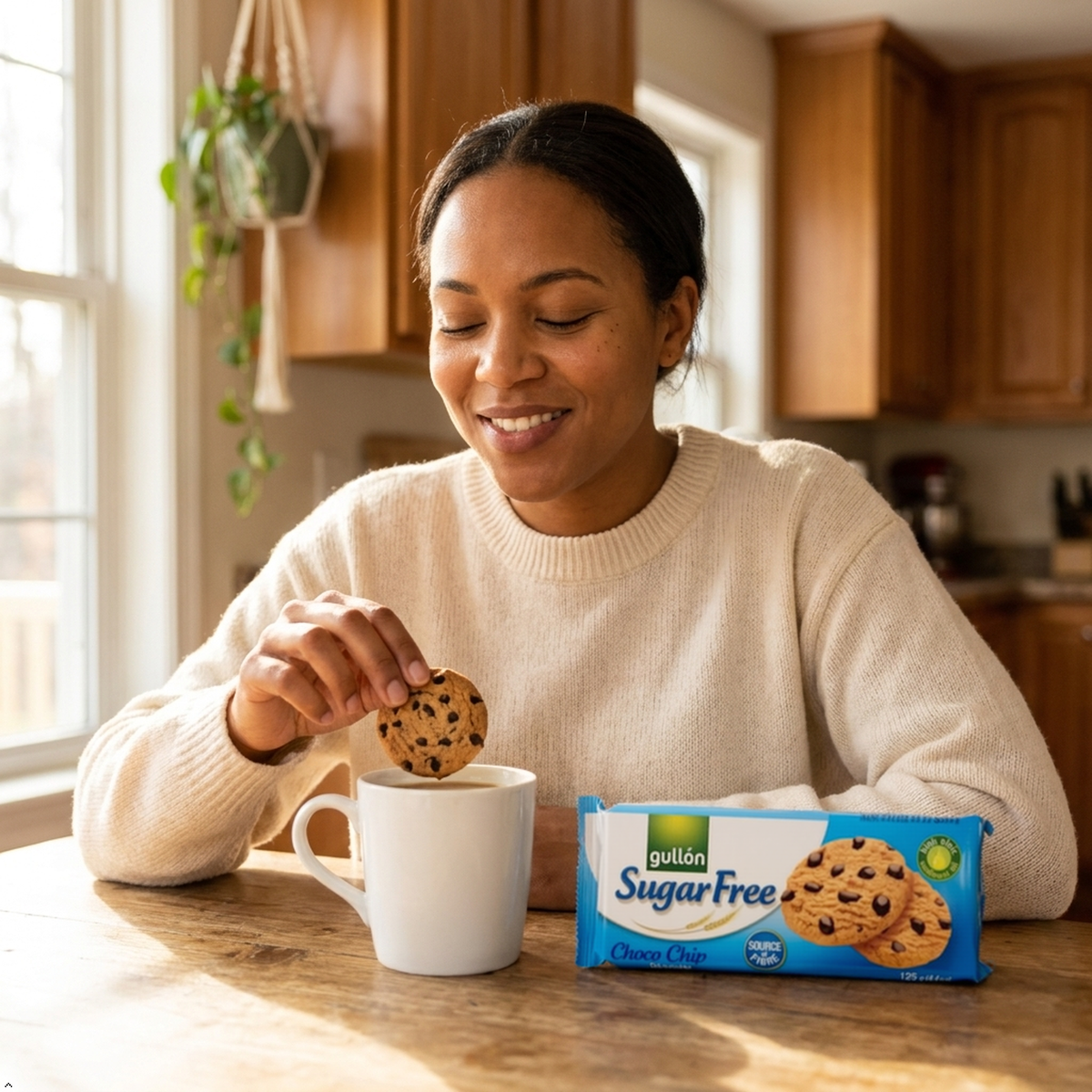Gullon Sugar Free Chocolate Chip Biscuits, 125 g (Pack of 4) GullÃƒÂ³n