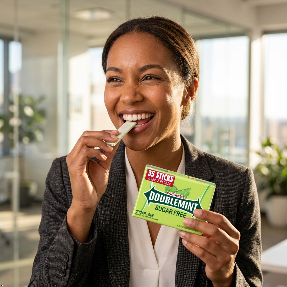 WRIGLEY'S DOUBLEMINT Mint Gum Chewing Gum Mega Pack, 35 Stick (Pack of 6) Doublemint