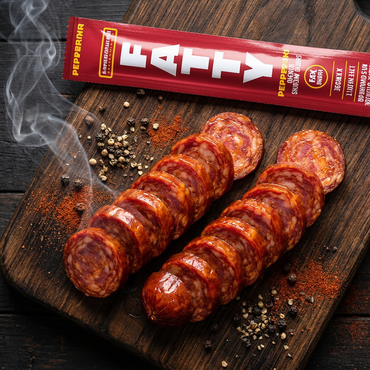 FATTY Smoked Pork Meat Sticks Raised Without Antibiotics (Pack of 20) FATTY