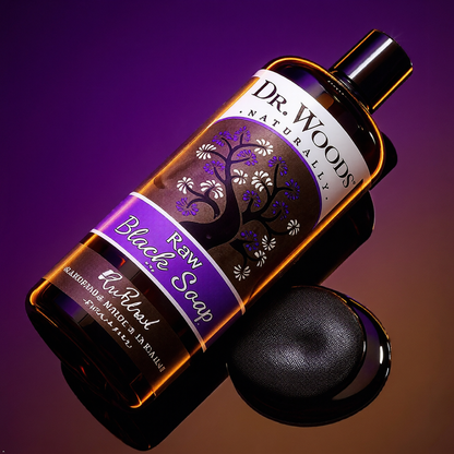 Dr. Woods Raw Liquid Black Soap - 32 fl oz (Pack of 2) Dr. Woods