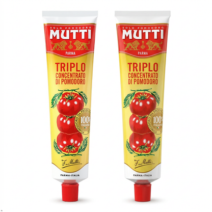 Mutti Triple Concentrated Tomato Paste (Triplo Concentrato), 6.5 oz Tube Mutti